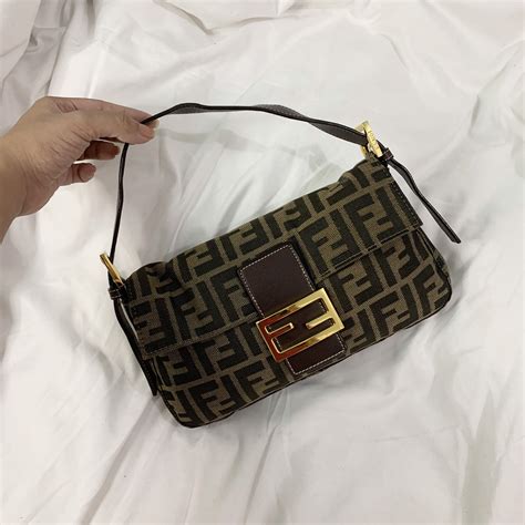 vintage fendi monogram mini bag|fendi flat baguette.